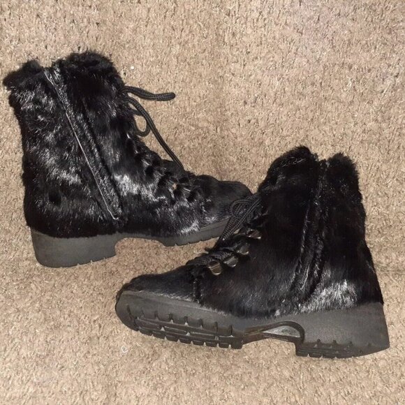 HARRICANA-Vintage Apres-Ski Ecoluxe Recycled Beaver/Muskrat Boots-Sz 6-Excellent - Picture 6 of 9